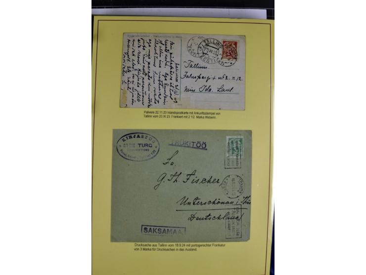 1918/40, postfrische, ungebrauchte und gestempelte Sammlung mit Briefen, Karten und Ganzsachen, dabei u.a. Mi.-Nr. 43-44A ung