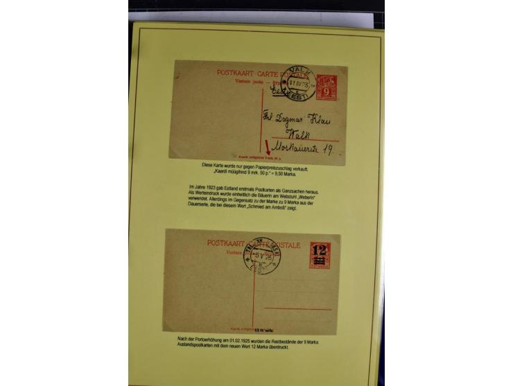1918/40, postfrische, ungebrauchte und gestempelte Sammlung mit Briefen, Karten und Ganzsachen, dabei u.a. Mi.-Nr. 43-44A ung