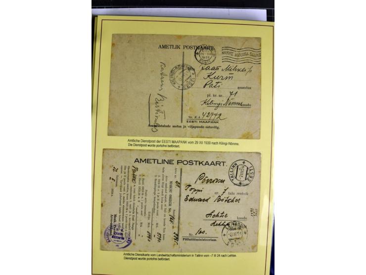 1918/40, postfrische, ungebrauchte und gestempelte Sammlung mit Briefen, Karten und Ganzsachen, dabei u.a. Mi.-Nr. 43-44A ung