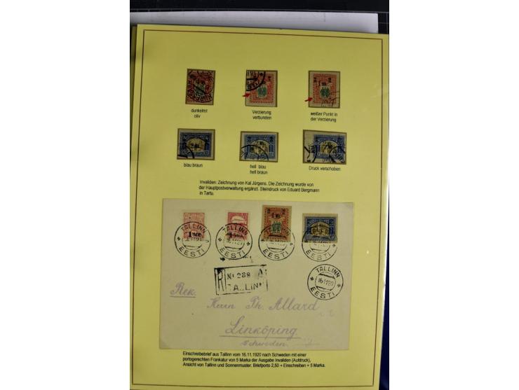 1918/40, postfrische, ungebrauchte und gestempelte Sammlung mit Briefen, Karten und Ganzsachen, dabei u.a. Mi.-Nr. 43-44A ung