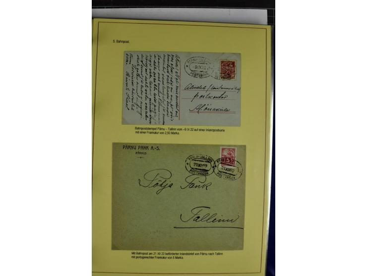 1918/40, postfrische, ungebrauchte und gestempelte Sammlung mit Briefen, Karten und Ganzsachen, dabei u.a. Mi.-Nr. 43-44A ung