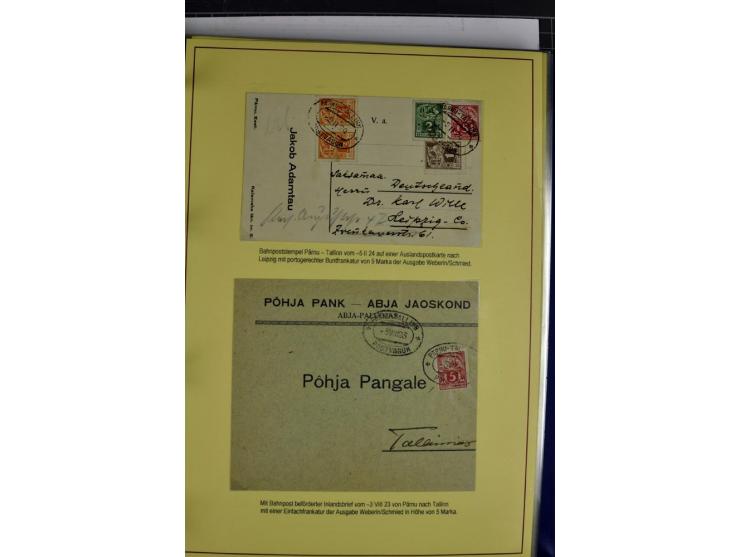 1918/40, postfrische, ungebrauchte und gestempelte Sammlung mit Briefen, Karten und Ganzsachen, dabei u.a. Mi.-Nr. 43-44A ung