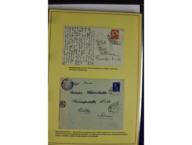 1918/40, postfrische, ungebrauchte und gestempelte Sammlung mit Briefen, Karten und Ganzsachen, dabei u.a. Mi.-Nr. 43-44A ung