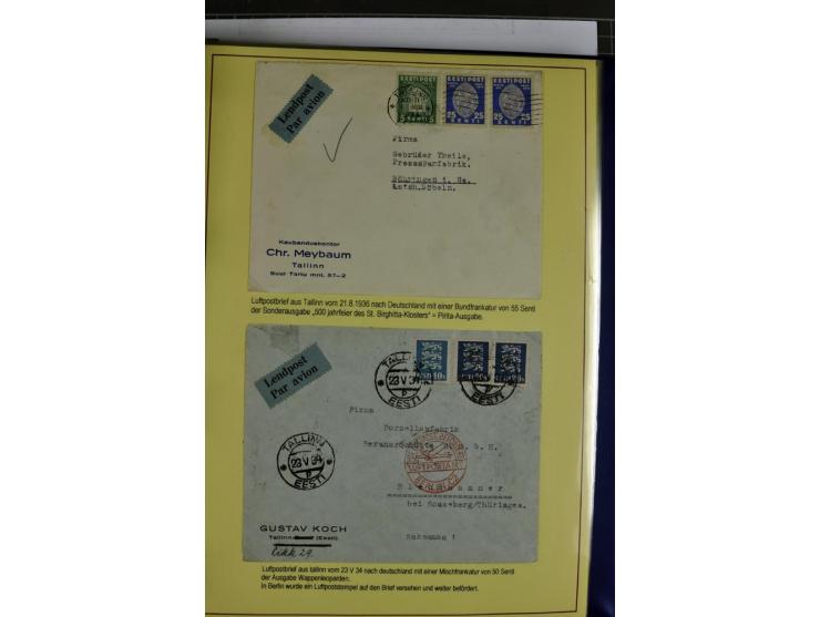 1918/40, postfrische, ungebrauchte und gestempelte Sammlung mit Briefen, Karten und Ganzsachen, dabei u.a. Mi.-Nr. 43-44A ung