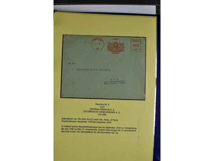 1918/40, postfrische, ungebrauchte und gestempelte Sammlung mit Briefen, Karten und Ganzsachen, dabei u.a. Mi.-Nr. 43-44A ung