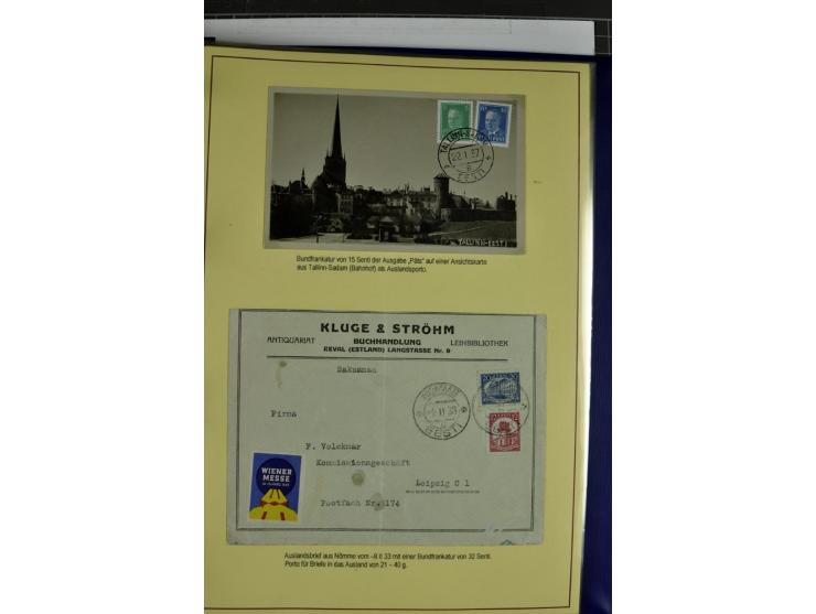 1918/40, postfrische, ungebrauchte und gestempelte Sammlung mit Briefen, Karten und Ganzsachen, dabei u.a. Mi.-Nr. 43-44A ung
