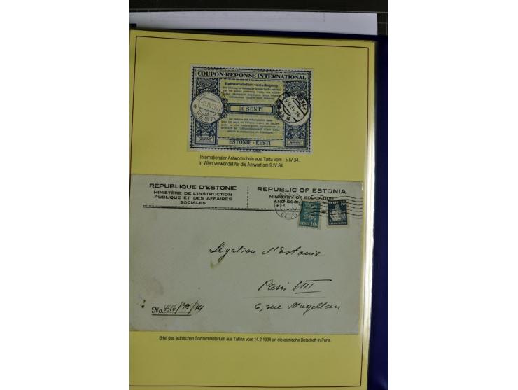 1918/40, postfrische, ungebrauchte und gestempelte Sammlung mit Briefen, Karten und Ganzsachen, dabei u.a. Mi.-Nr. 43-44A ung