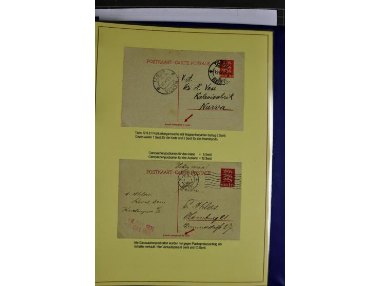 1918/40, postfrische, ungebrauchte und gestempelte Sammlung mit Briefen, Karten und Ganzsachen, dabei u.a. Mi.-Nr. 43-44A ung