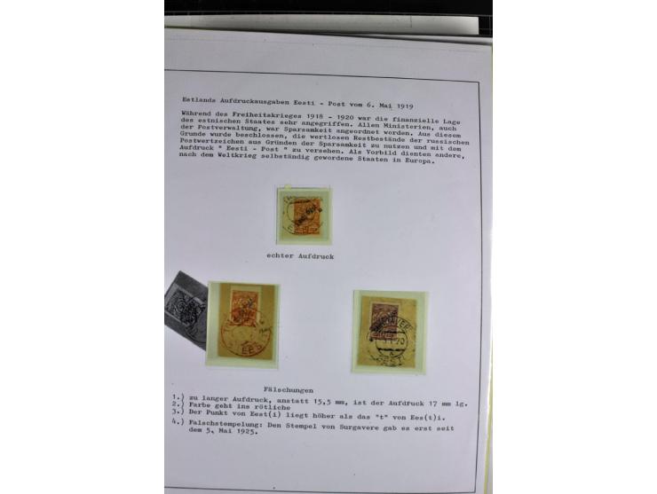 1918/40, postfrische, ungebrauchte und gestempelte Sammlung mit Briefen, Karten und Ganzsachen, dabei u.a. Mi.-Nr. 43-44A ung