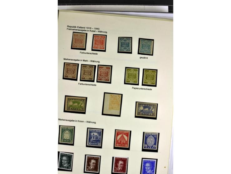 1918/40, postfrische, ungebrauchte und gestempelte Sammlung mit Briefen, Karten und Ganzsachen, dabei u.a. Mi.-Nr. 43-44A ung