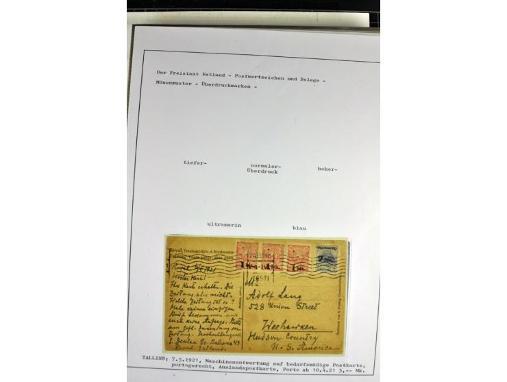1918/40, postfrische, ungebrauchte und gestempelte Sammlung mit Briefen, Karten und Ganzsachen, dabei u.a. Mi.-Nr. 43-44A ung