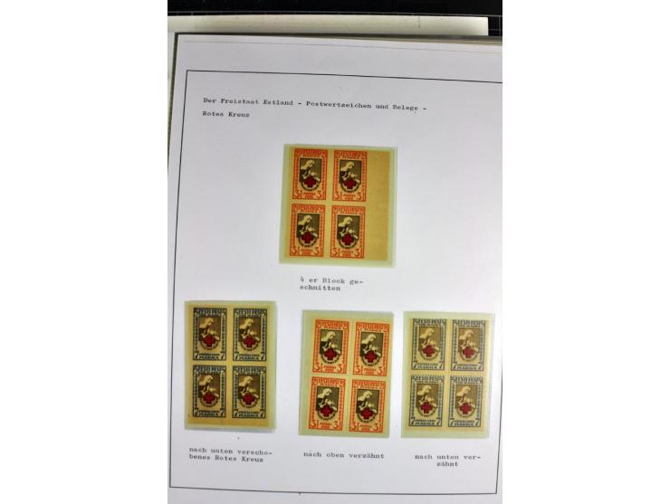 1918/40, postfrische, ungebrauchte und gestempelte Sammlung mit Briefen, Karten und Ganzsachen, dabei u.a. Mi.-Nr. 43-44A ung