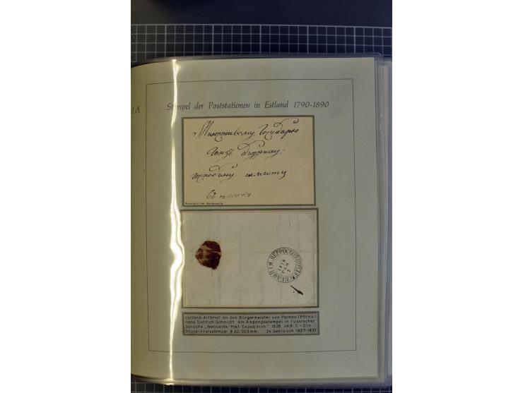 1669/1858, 177 Briefe und Postdokumente, dabei 6 Briefe aus der schwedischen Zeit, 58 Briefe der russischen Ostseeprovinzen E