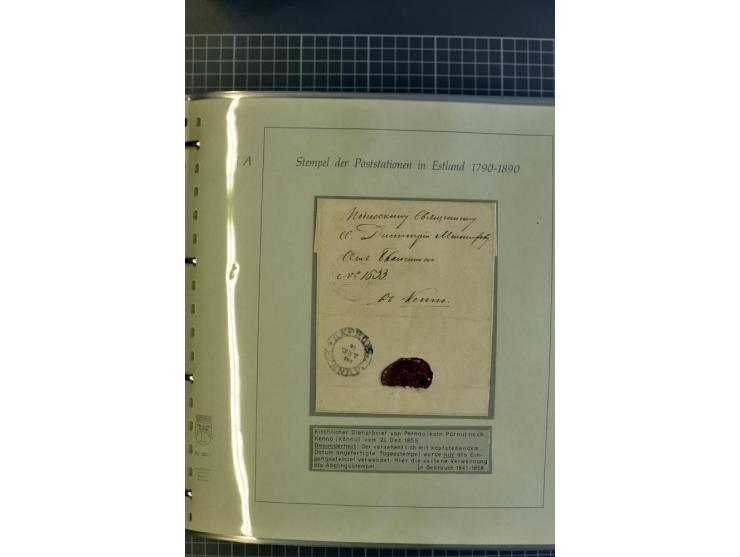 1669/1858, 177 Briefe und Postdokumente, dabei 6 Briefe aus der schwedischen Zeit, 58 Briefe der russischen Ostseeprovinzen E