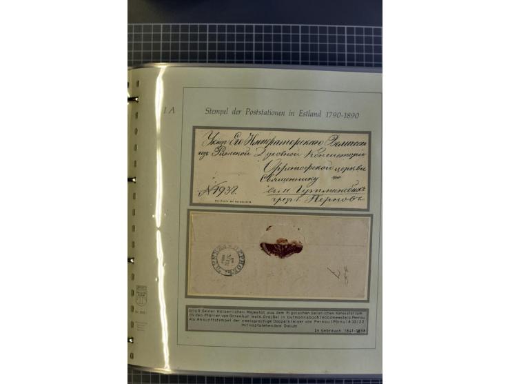 1669/1858, 177 Briefe und Postdokumente, dabei 6 Briefe aus der schwedischen Zeit, 58 Briefe der russischen Ostseeprovinzen E