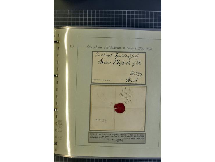 1669/1858, 177 Briefe und Postdokumente, dabei 6 Briefe aus der schwedischen Zeit, 58 Briefe der russischen Ostseeprovinzen E