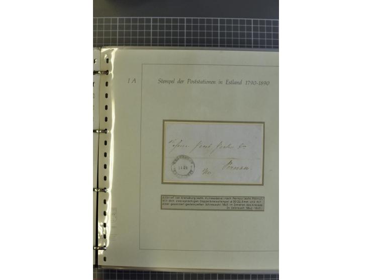 1669/1858, 177 Briefe und Postdokumente, dabei 6 Briefe aus der schwedischen Zeit, 58 Briefe der russischen Ostseeprovinzen E