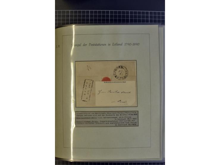 1669/1858, 177 Briefe und Postdokumente, dabei 6 Briefe aus der schwedischen Zeit, 58 Briefe der russischen Ostseeprovinzen E