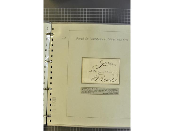 1669/1858, 177 Briefe und Postdokumente, dabei 6 Briefe aus der schwedischen Zeit, 58 Briefe der russischen Ostseeprovinzen E
