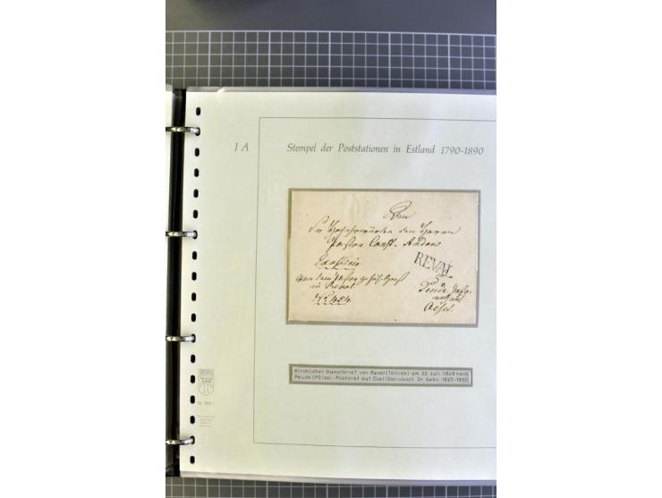 1669/1858, 177 Briefe und Postdokumente, dabei 6 Briefe aus der schwedischen Zeit, 58 Briefe der russischen Ostseeprovinzen E