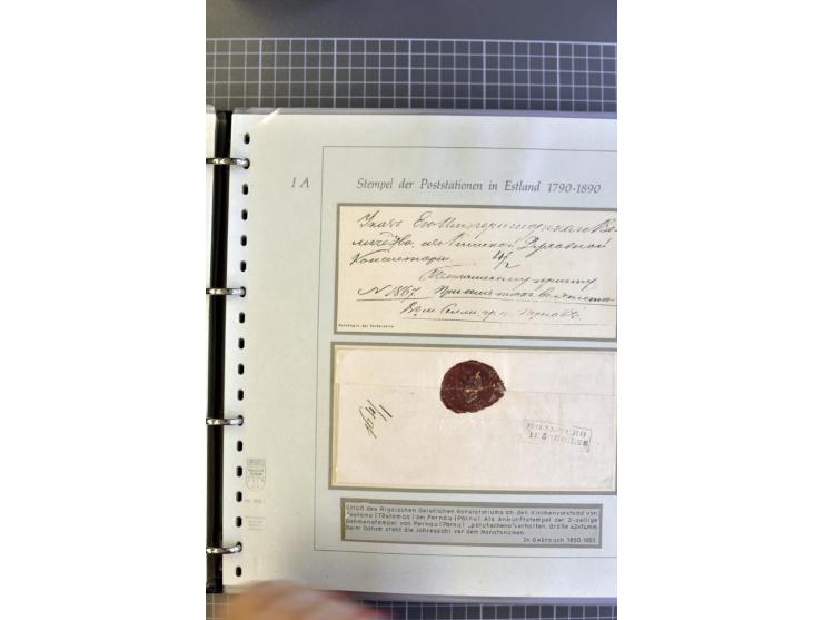 1669/1858, 177 Briefe und Postdokumente, dabei 6 Briefe aus der schwedischen Zeit, 58 Briefe der russischen Ostseeprovinzen E