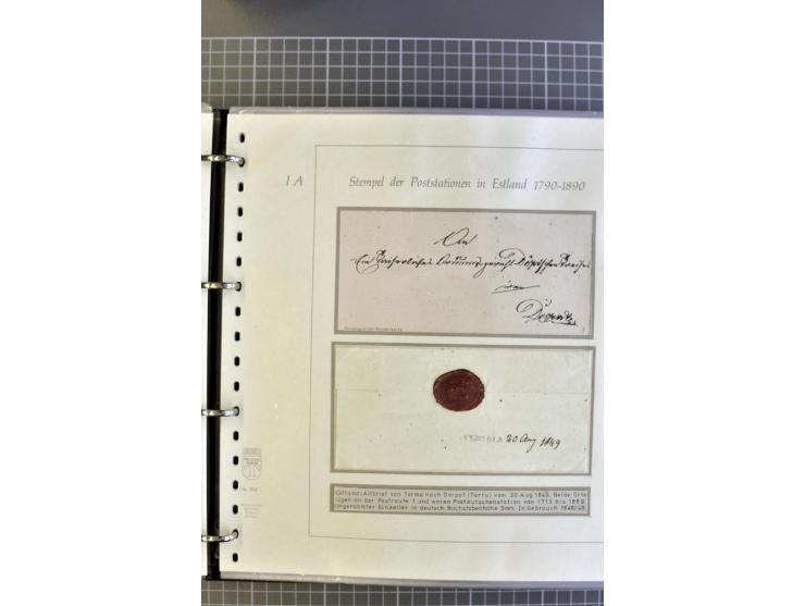 1669/1858, 177 Briefe und Postdokumente, dabei 6 Briefe aus der schwedischen Zeit, 58 Briefe der russischen Ostseeprovinzen E