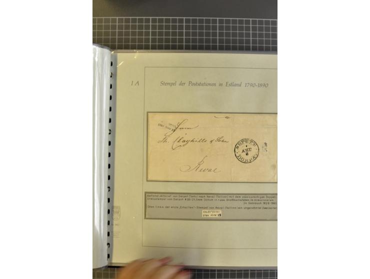 1669/1858, 177 Briefe und Postdokumente, dabei 6 Briefe aus der schwedischen Zeit, 58 Briefe der russischen Ostseeprovinzen E
