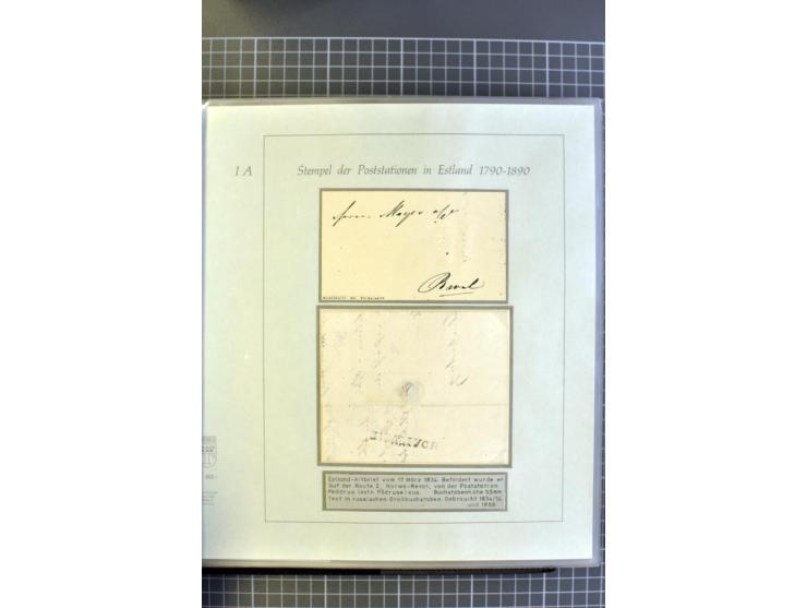 1669/1858, 177 Briefe und Postdokumente, dabei 6 Briefe aus der schwedischen Zeit, 58 Briefe der russischen Ostseeprovinzen E