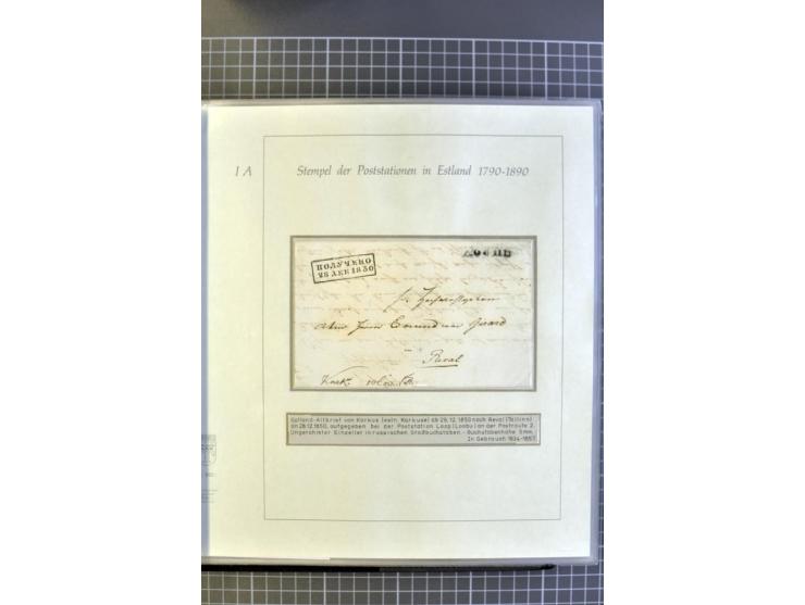1669/1858, 177 Briefe und Postdokumente, dabei 6 Briefe aus der schwedischen Zeit, 58 Briefe der russischen Ostseeprovinzen E