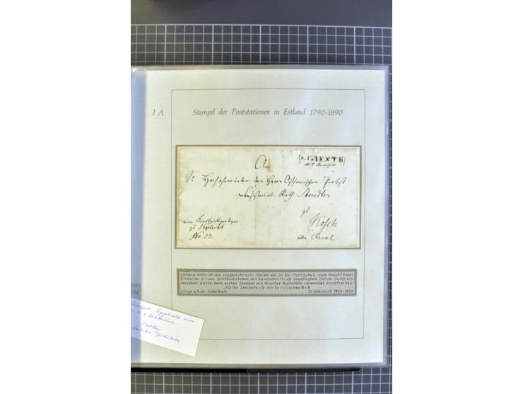 1669/1858, 177 Briefe und Postdokumente, dabei 6 Briefe aus der schwedischen Zeit, 58 Briefe der russischen Ostseeprovinzen E