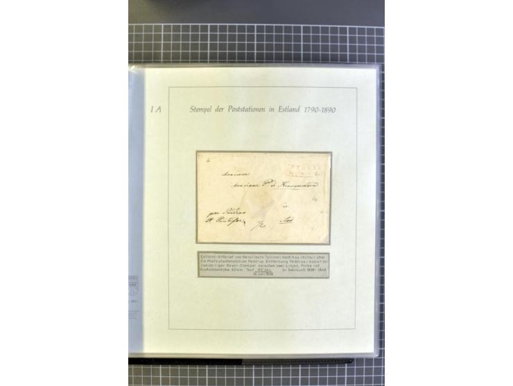 1669/1858, 177 Briefe und Postdokumente, dabei 6 Briefe aus der schwedischen Zeit, 58 Briefe der russischen Ostseeprovinzen E