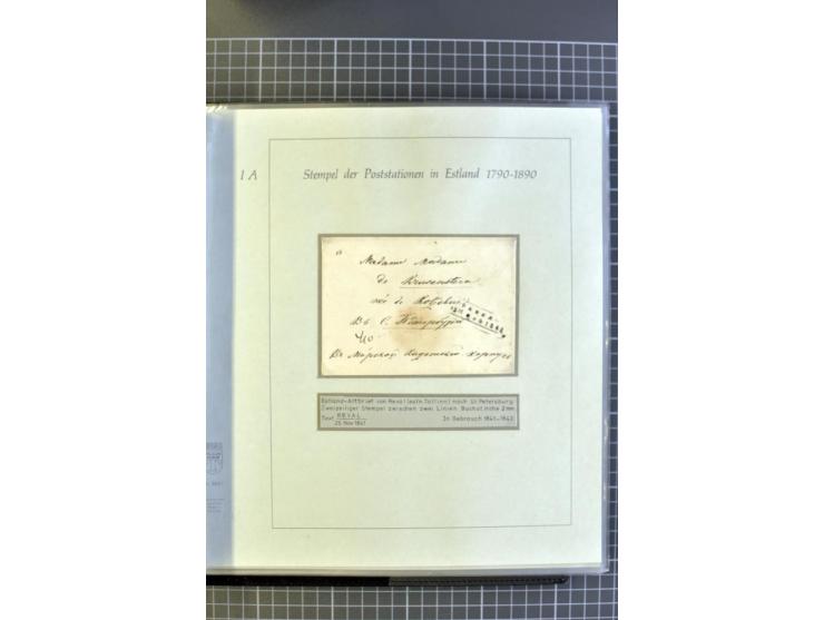 1669/1858, 177 Briefe und Postdokumente, dabei 6 Briefe aus der schwedischen Zeit, 58 Briefe der russischen Ostseeprovinzen E