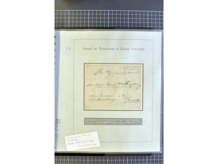 1669/1858, 177 Briefe und Postdokumente, dabei 6 Briefe aus der schwedischen Zeit, 58 Briefe der russischen Ostseeprovinzen E