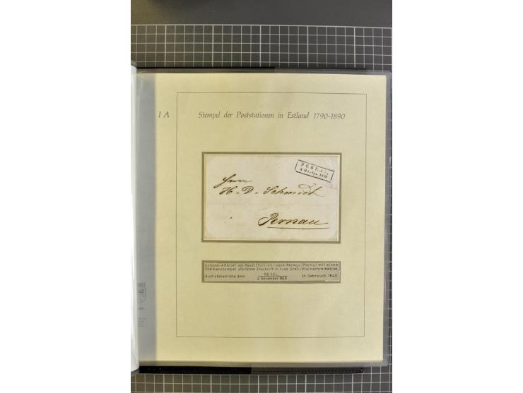 1669/1858, 177 Briefe und Postdokumente, dabei 6 Briefe aus der schwedischen Zeit, 58 Briefe der russischen Ostseeprovinzen E