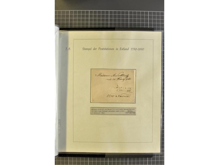 1669/1858, 177 Briefe und Postdokumente, dabei 6 Briefe aus der schwedischen Zeit, 58 Briefe der russischen Ostseeprovinzen E