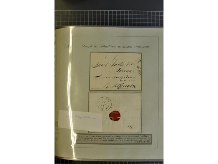 1669/1858, 177 Briefe und Postdokumente, dabei 6 Briefe aus der schwedischen Zeit, 58 Briefe der russischen Ostseeprovinzen E