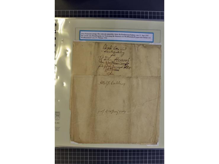 1669/1858, 177 Briefe und Postdokumente, dabei 6 Briefe aus der schwedischen Zeit, 58 Briefe der russischen Ostseeprovinzen E