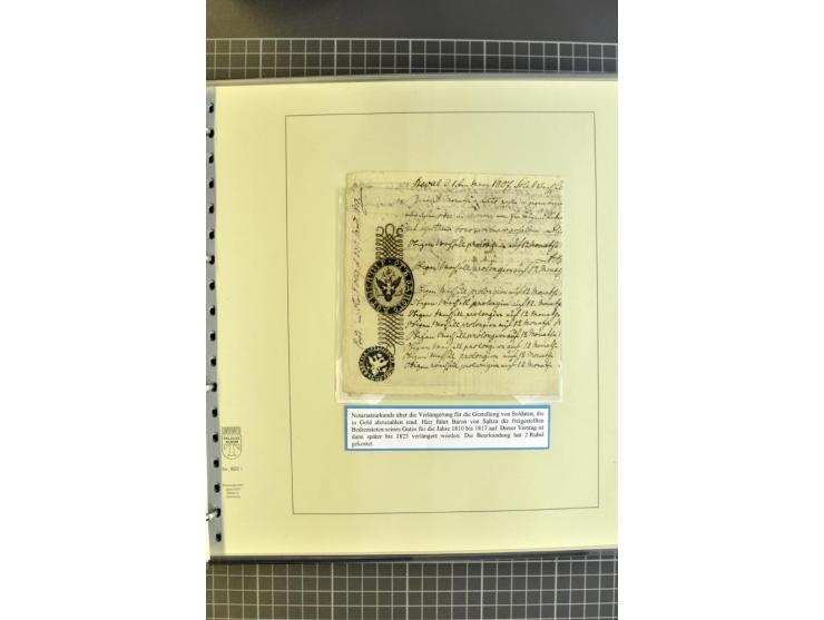 1669/1858, 177 Briefe und Postdokumente, dabei 6 Briefe aus der schwedischen Zeit, 58 Briefe der russischen Ostseeprovinzen E