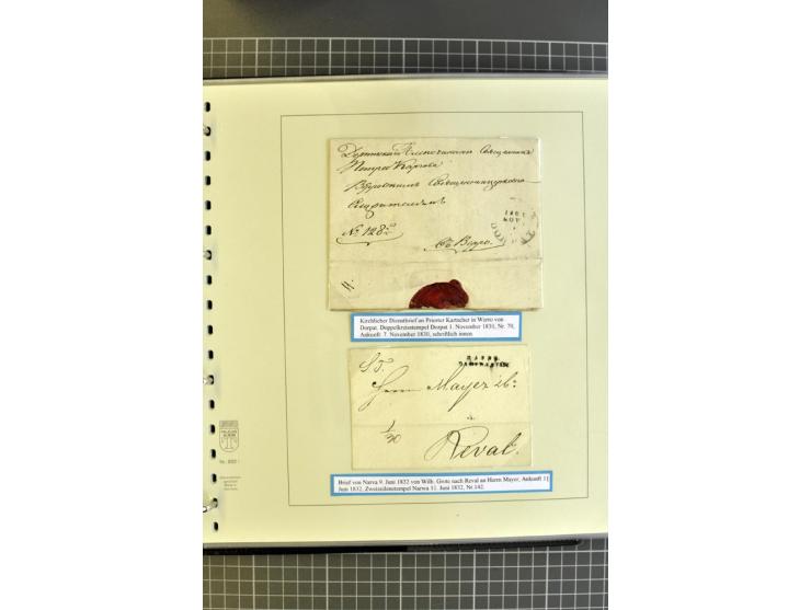 1669/1858, 177 Briefe und Postdokumente, dabei 6 Briefe aus der schwedischen Zeit, 58 Briefe der russischen Ostseeprovinzen E