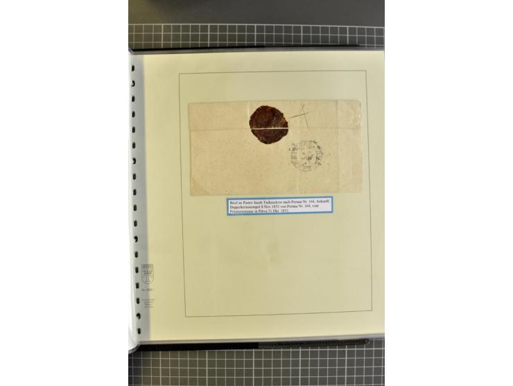1669/1858, 177 Briefe und Postdokumente, dabei 6 Briefe aus der schwedischen Zeit, 58 Briefe der russischen Ostseeprovinzen E