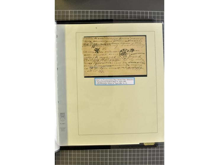 1669/1858, 177 Briefe und Postdokumente, dabei 6 Briefe aus der schwedischen Zeit, 58 Briefe der russischen Ostseeprovinzen E