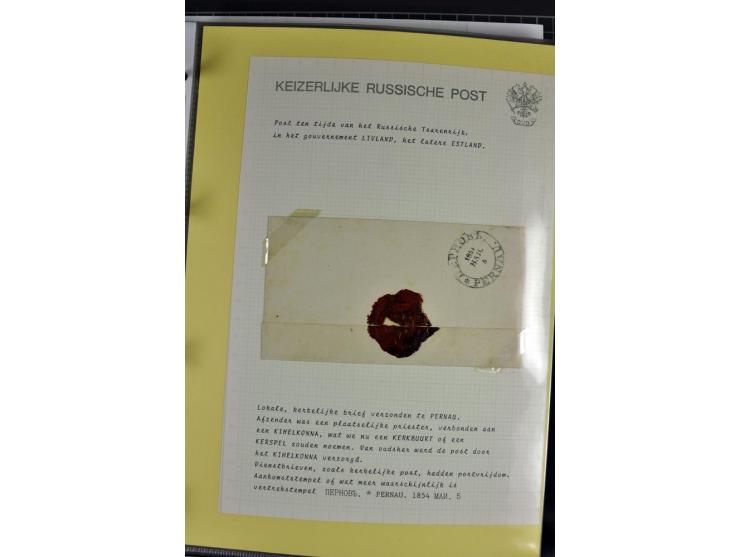 1785/1857, 44 Briefe der kaiserlich russischen Post im Gouvernement Livland, dem nachmaligen Estland, dabei Cholerabrief mit 