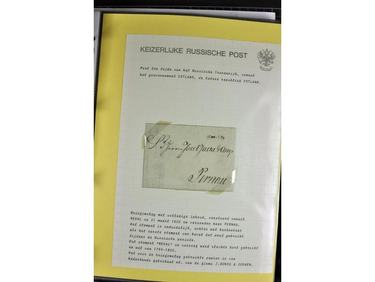 1785/1857, 44 Briefe der kaiserlich russischen Post im Gouvernement Livland, dem nachmaligen Estland, dabei Cholerabrief mit 
