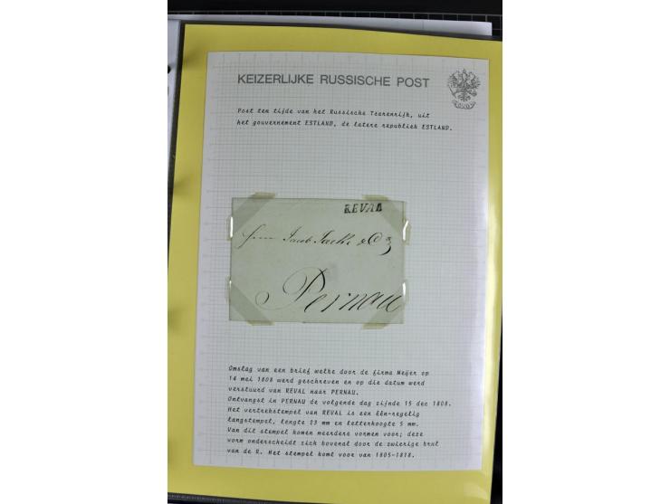 1785/1857, 44 Briefe der kaiserlich russischen Post im Gouvernement Livland, dem nachmaligen Estland, dabei Cholerabrief mit 
