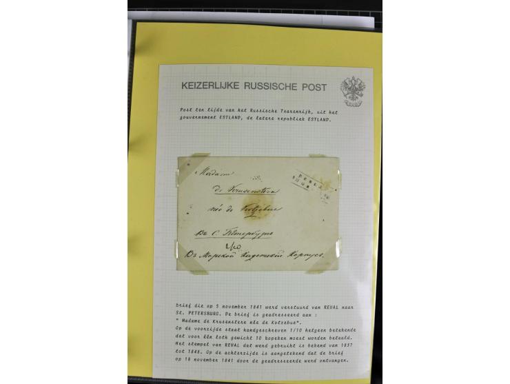 1785/1857, 44 Briefe der kaiserlich russischen Post im Gouvernement Livland, dem nachmaligen Estland, dabei Cholerabrief mit 