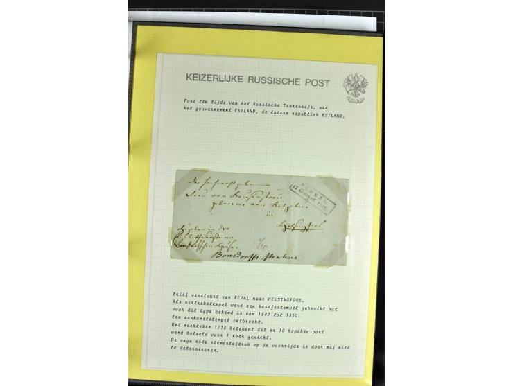 1785/1857, 44 Briefe der kaiserlich russischen Post im Gouvernement Livland, dem nachmaligen Estland, dabei Cholerabrief mit 
