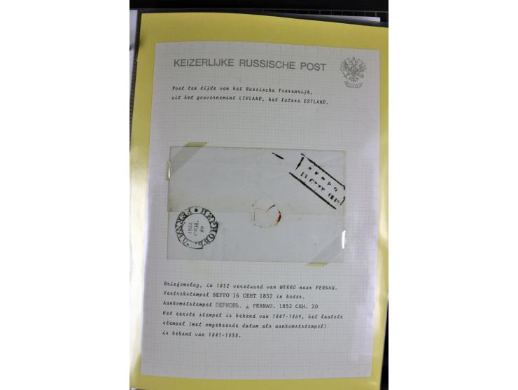1785/1857, 44 Briefe der kaiserlich russischen Post im Gouvernement Livland, dem nachmaligen Estland, dabei Cholerabrief mit 
