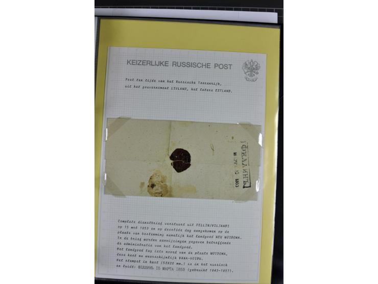 1785/1857, 44 Briefe der kaiserlich russischen Post im Gouvernement Livland, dem nachmaligen Estland, dabei Cholerabrief mit 