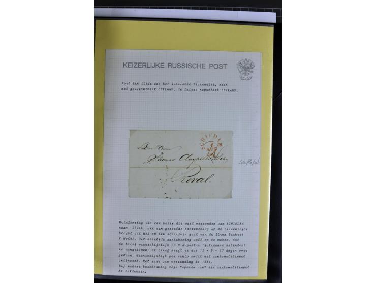 1785/1857, 44 Briefe der kaiserlich russischen Post im Gouvernement Livland, dem nachmaligen Estland, dabei Cholerabrief mit 