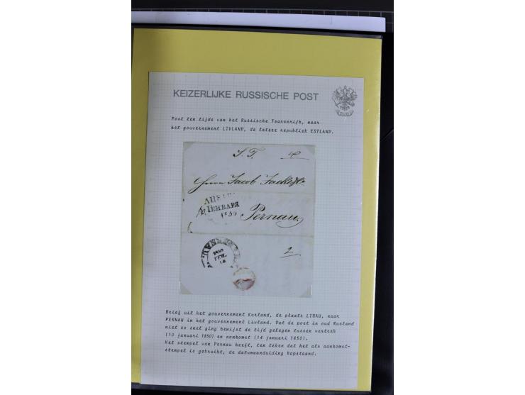 1785/1857, 44 Briefe der kaiserlich russischen Post im Gouvernement Livland, dem nachmaligen Estland, dabei Cholerabrief mit 